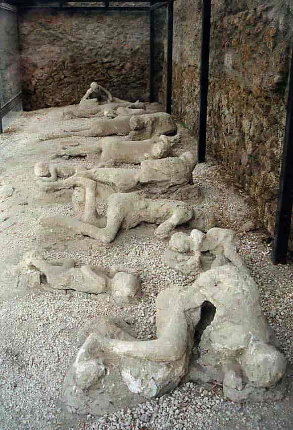 Pompéi et les cadavres préservés sous les cendres