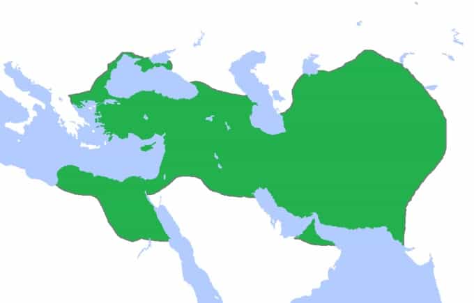 Carte de l'empire Perse à son apogée