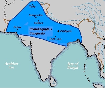 Carte de l'empire Maurya