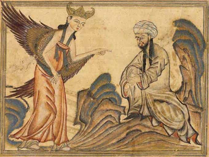 L'Ange Gabrièle révèle le Coran au Prophète Mahomet